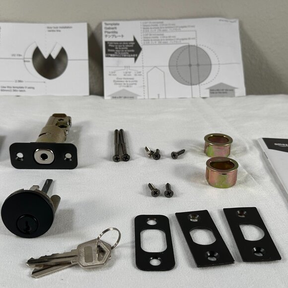 Amazon Basics Single Cylinder Deadbolt Grade-3 Security Door Lock Missing Parts - Picture 3 of 11